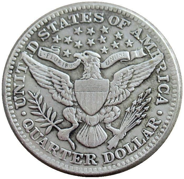 Amerikai Negyed-Os Borbély 1910 Ezüst Bevonatú Replika Emlékérme