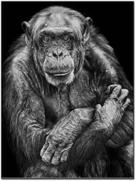 Állat Művészet Plakát Csimpánz Alkotás, Majom Absztrakt Wall Art a Vásznon lakberendezés Festmény Modern Művészeti Vászon