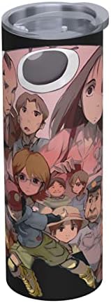 UNSUYU Anime Paranoia-Ügynök Rozsdamentes Acél Szigetelt Bögre szemhéjakkal, Majd Sorsot duplafalú Vákuum Csészék Utazási