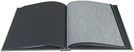 Exacompta - Ref 16072E - MILANO fotóalbum Könyv (60 Oldal) -29 x 32cmin Méret, Összetartja 300 Fotók, 250gsm Fekete Kártya