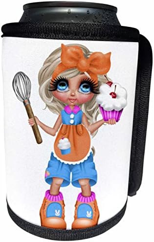 3dRose Aranyos Szőke Sütés Lány Illusztráció A Cupcake - Lehet Hűvösebb Üveg Wrap (cc_354885_1)