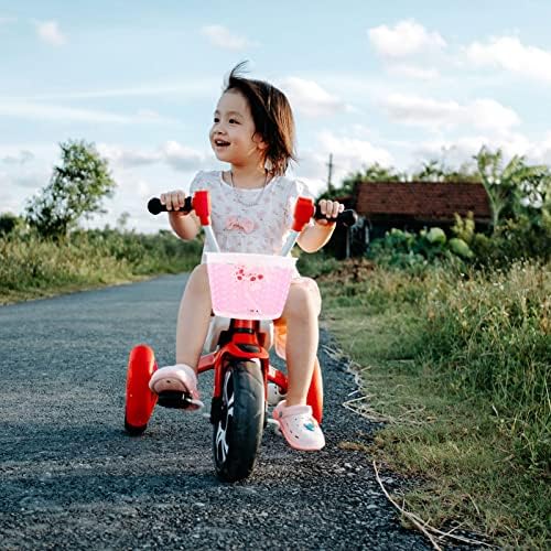 Obuyke Fonott Kosarak 3Pcs a Gyerek Kerékpár Kosár Kormány Szalagok fékkar Meghatározott Elülső Kormány Kosár Gyümölcs, Élelmiszer