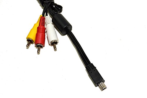 HQRP Mini USB-3 RCA Audio Video Kábel Canon IXUS 105, 115 HS, 130, 132, 135, 140, 145, 150, 155, 160, 165, 170, 300 HS, 310