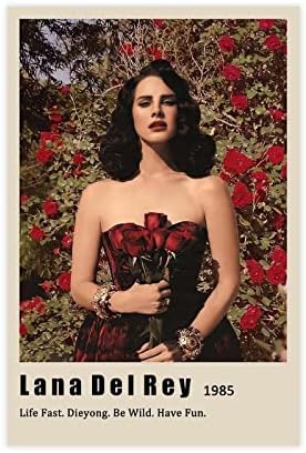 YEZLH Énekesnő, Lana Del Rey Plakátok Szoba Esztétikai Vászon Poszter Hálószoba Decor Sport Táj Iroda Szoba Dekoráció Ajándék