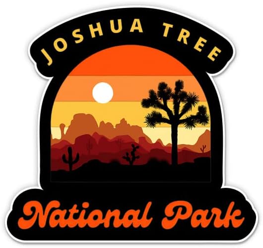 Joshua Tree Nemzeti Park Matricák - 2 Csomag 3 Matricák - Vízhatlan Pvc Autó, Telefon, Víz, Üveg, Laptop - JTNP Kaliforniai