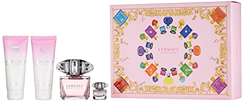 Versace Bright Crystal 4-részlet a Nők, Virágos-Gyümölcsös Illata, 9.59 Fl Oz