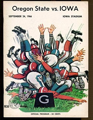 1966 Oregon State vs Iowa Játék Program 9/24/1966 EX/MT 44336B10 - Főiskolai Programok