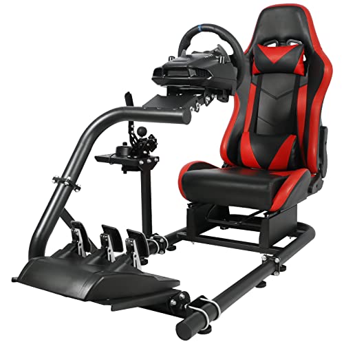 Dardoo verseny szimulátor vezetés játék ülés piros, állítható, keret, valamint ülés alkalmas Logitech G25 G27 G29 G920 G923