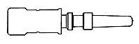 PIDG Pin-kód Terminál 22-24AWG Réz Sárga M 17.65 mm Arany Át Nikkel Laza