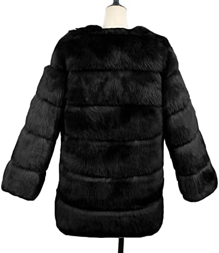 A Nők Luxus Téli Meleg Bolyhos FauxFur Rövid Kabát, Dzseki Outwear Hó Ruhával