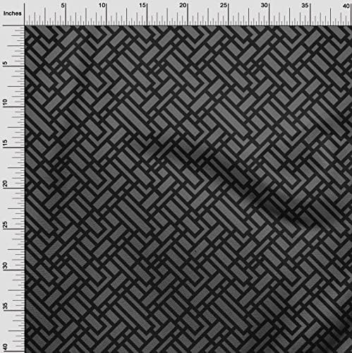oneOone Selyem Cirmos, Fekete Szövet Geometriai DIY Ruházat Foltvarrás Szövet Nyomtatási Anyag által Udvaron 42 Hüvelyk Széles-6794