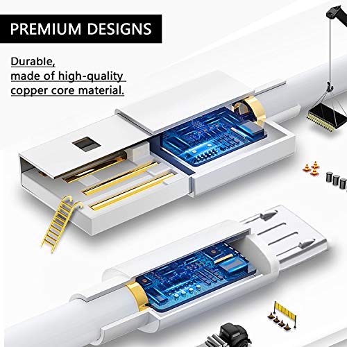 TOHAO 2 Csomag 26ft Hosszabbító Kábel, USB-Micro USB Tartós Töltés Kompatibilis WyzeCam/Wyze Cam Pan/Blink/Yi Kamera/NestCam
