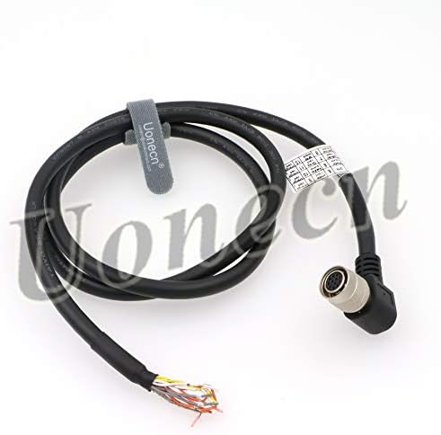 Uonecn Hirose 12 Pin-Női Megfelelő Szögben Nyitott Vége hálózati Kábel Hitachi Koaxiális Kábel Sony Basler Kamerák 39 cm