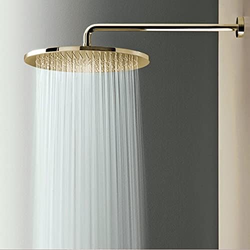 Csiszolt Arany Fali Csapadék zuhanyfej (16 Hüvelykes, LED-es)