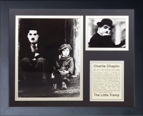 Legendák Soha nem hal meg Charlie Chaplin Bekeretezett Fotó Kollázs, 11 x 14-Es, (16044U)