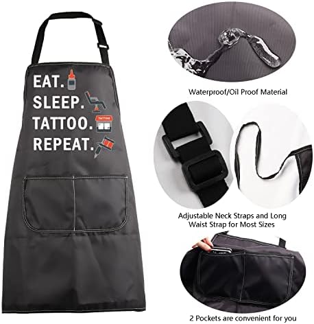Tetoválás Kötény Tetováló Művész Ajándék, Vicces, Enni, Aludni, Tetoválás Ismételje meg a Tetoválás Kötény Tetoválás Ajándék