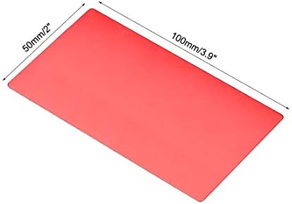 uxcell Üres Fém Kártya 100x50x0.6 mm Eloxált Alumínium Lemez DIY Lézer Nyomtatás Gravírozás Piros 5 Db