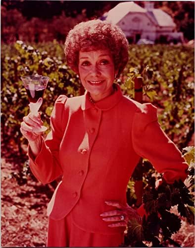 Jane Wyman vintage 1980-as 5x7 fotó kezében pohár bort Falcon Crest