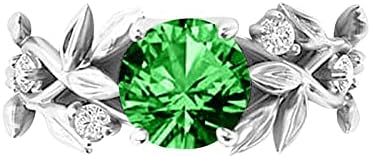 2023 Új Gyémánt jegygyűrű Szőlő Átlátszó Virágos Női Ezüst Levél, Virág, Ajándék Gyűrű Megfelelő Gyűrűk Dinoszaurusz (D,