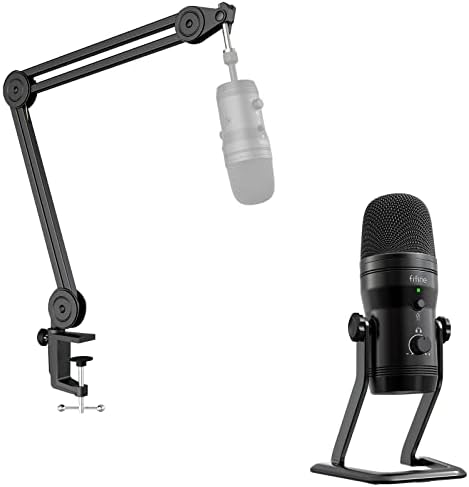 FIFINE Mikrofon Felvétel, valamint nagy teljesítményű Boom Kar, USB Stúdió Mikrofon,SZÁMÍTÓGÉP Podcast Mikrofon Monitor Fejhallgató