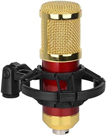 mikrofon, Mikrofon, a Horgony Élő Kiabálás Mikrofon Felvétel Tej Üveg Aranyozott Kondenzátor Mikrofon (Szín : Piros)