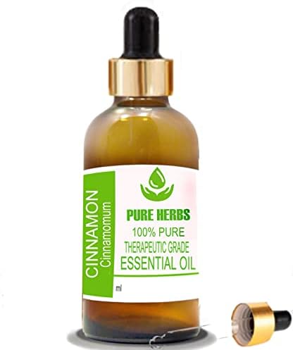 Tiszta Gyógynövények, Fahéj (Cinnamomum) Pure & Natural Therapeautic Minőségű illóolaj Cseppentő 50ml