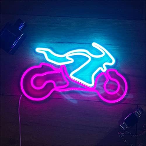 MAXSMLZT Neon Fény Kerékpár Wall Art Motorkerékpár neonreklám Motoros Bolt Club Neon Led Fél Sport Moto Szoba Neon Dekoráció