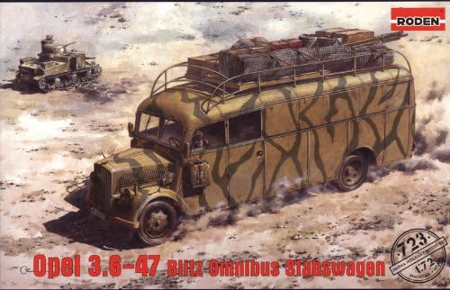 Roden Opel 3.6-47 Blitz Omnibus Stabswagen Modell Készlet