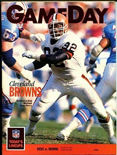 1990 Cleveland Browns-49ers vs Program Michael Dean Perry 10/28/90 49275 B18 - NFL Programok