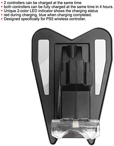 PS5 Vezérlő, Töltő, Tartós Dual USB-Gyors Töltés PS5 Vezérlő, Töltő Állomás, LED Kijelző,Könnyen használható, a Sony Playstation5