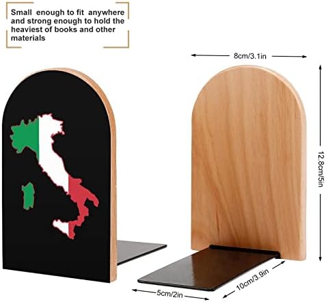 Italia-Olaszország olasz Térkép Zászló Fa Könyvtámasz Divatos, Dekoratív Könyv Állni az Otthoni, illetve Irodai Polcok Készlet
